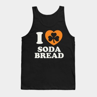 St Patricks Day Irish Soda Bread Shamrock Heart Tank Top